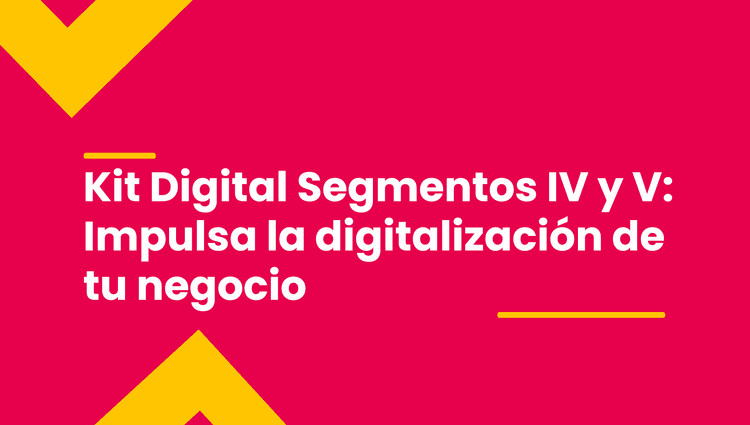 Kit Digital Segmentos IV y V: Impulsa la digitalización de tu negocio ...