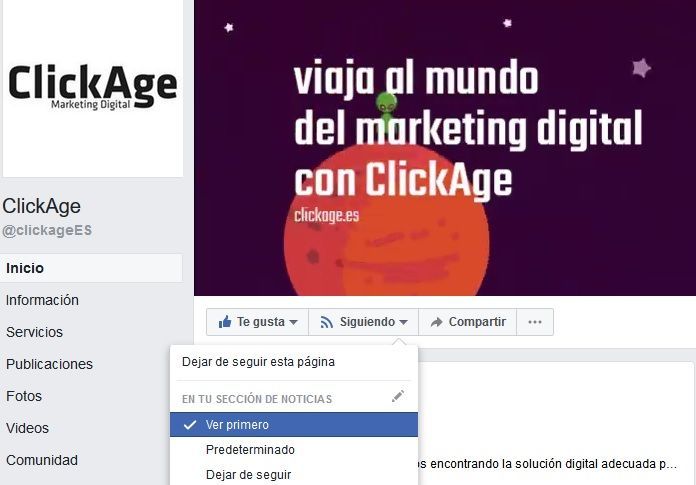 Cuando un usuario decide que quiere ver tus publicaciones primero, no hay nuevo algoritmo de Facebook que valga. Siempre estarás en su muro