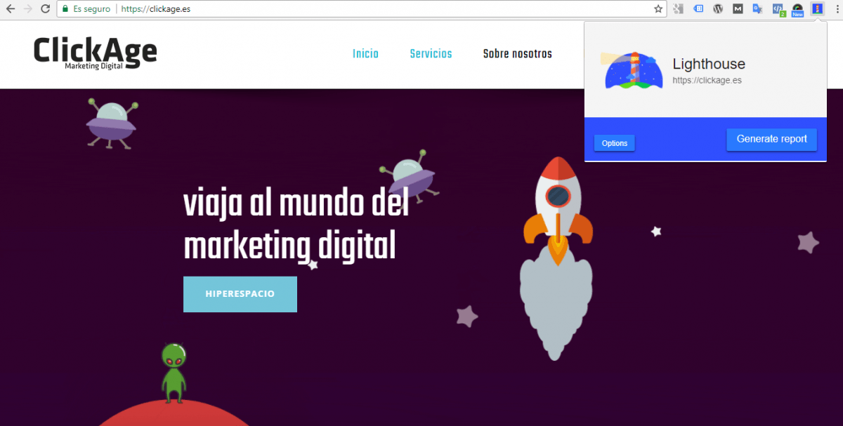 Cómo iniciar una auditoría con Google Lighthouse