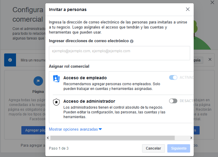Las personas que se incluyen en tu cuenta de Business Manager te ayudarán a gestionar tu negocio
