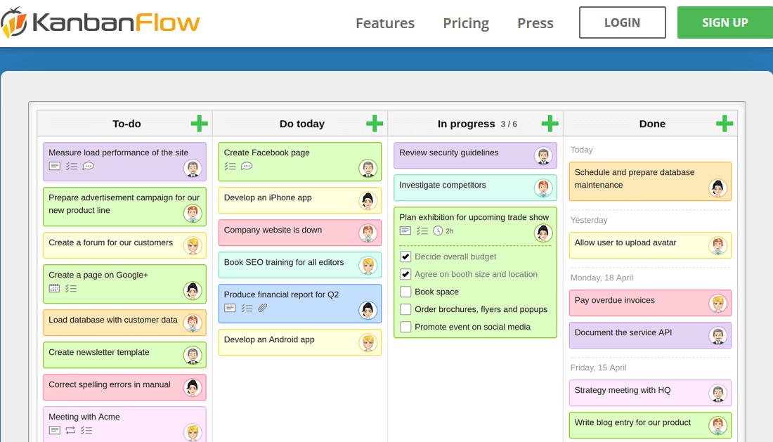 Una de las ventajas de Kanban Flow es que incluye un temporizador Pomodoro