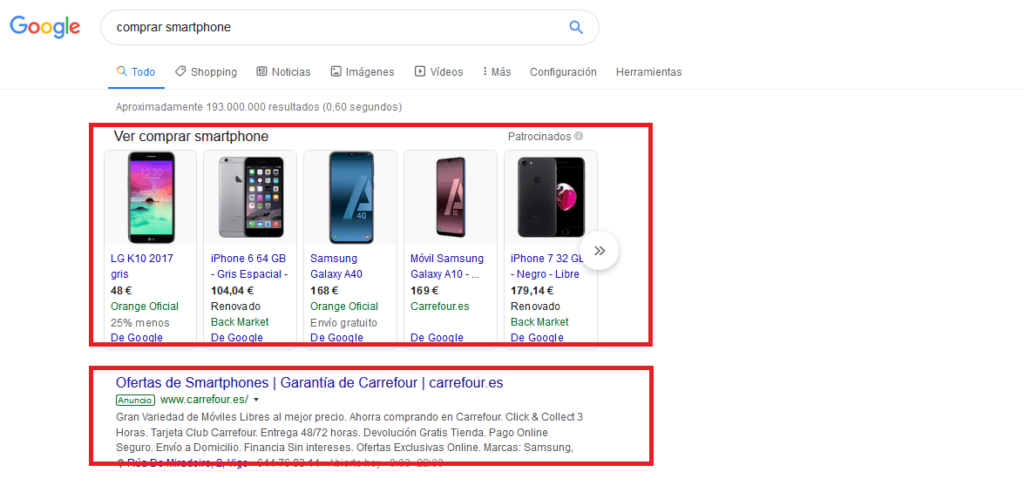 Google Shopping es un servicio de pago para las tiendas online