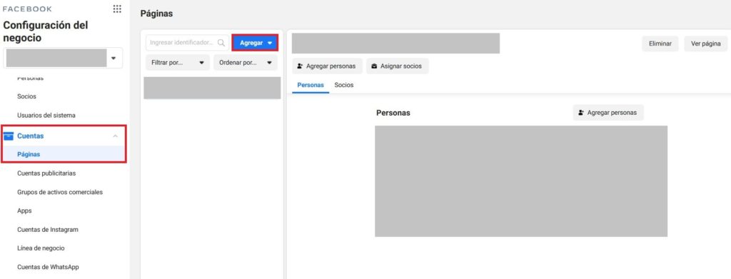 Si no se es administrador de la Fan Page, se puede solicitar acceso para completar el proceso