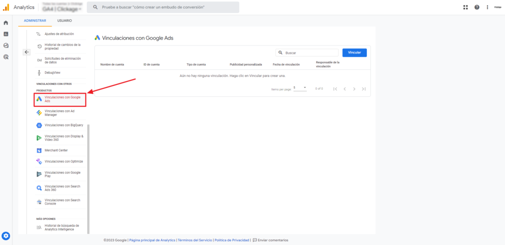 Conecta tu propiedad con Google Ads para mejorar los resultados de tus campañas de marketing